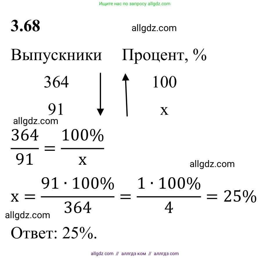 Математика, 6 класс Учебник, авторы: Виленкин Наум Яковлевич, Жохов Владимир Иванович, Чесноков Александр Семёнович, Александрова Лилия Александровна, Шварцбурд Семён Исаакович, издательство Просвещение, Москва, 2023, белого цвета, Часть 1, страница 132, номер 3.68, Решение 1