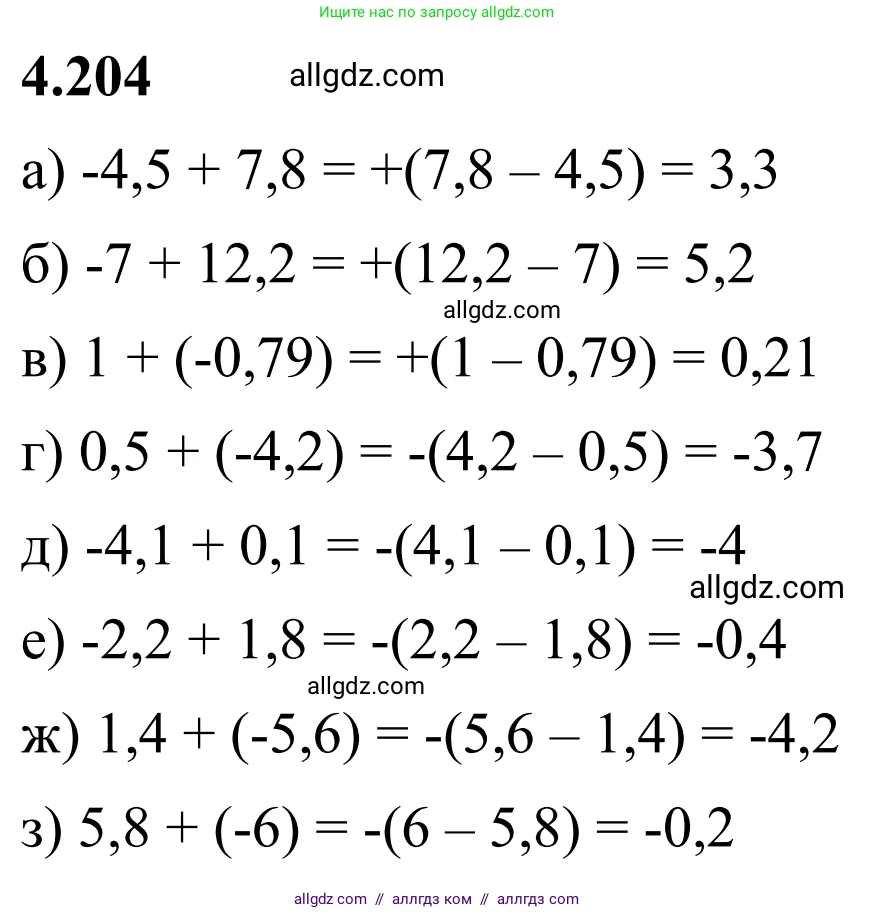 Математика, 6 класс Учебник, авторы: Виленкин Наум Яковлевич, Жохов Владимир Иванович, Чесноков Александр Семёнович, Александрова Лилия Александровна, Шварцбурд Семён Исаакович, издательство Просвещение, Москва, 2023, белого цвета, Часть 2, страница 43, номер 4.204, Решение 1