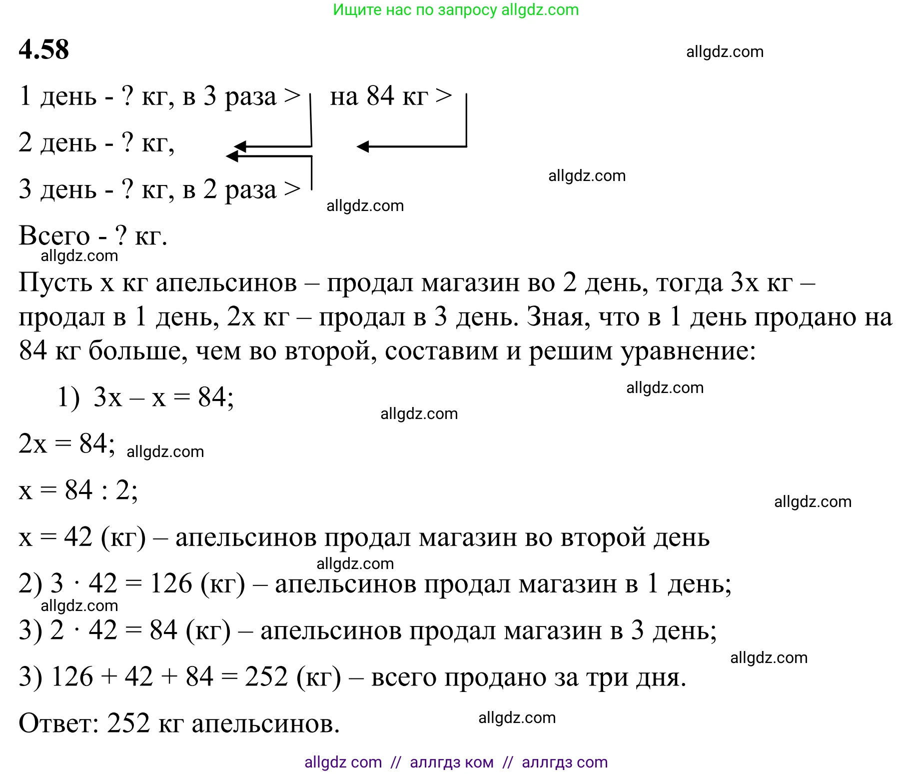 Математика, 6 класс Учебник, авторы: Виленкин Наум Яковлевич, Жохов Владимир Иванович, Чесноков Александр Семёнович, Александрова Лилия Александровна, Шварцбурд Семён Исаакович, издательство Просвещение, Москва, 2023, белого цвета, Часть 2, страница 18, номер 4.58, Решение 1
