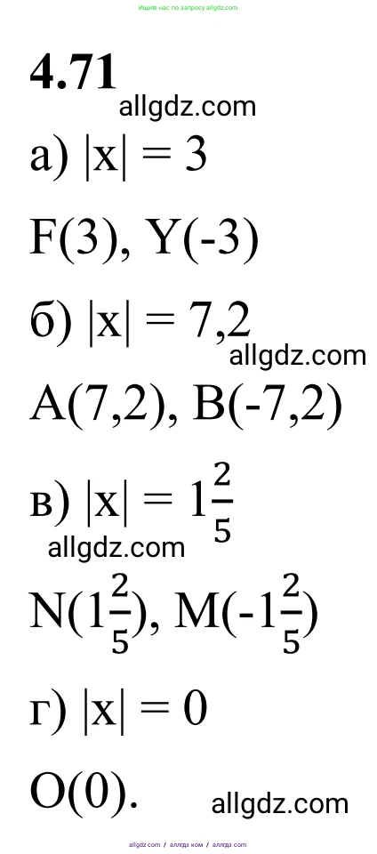 Математика, 6 класс Учебник, авторы: Виленкин Наум Яковлевич, Жохов Владимир Иванович, Чесноков Александр Семёнович, Александрова Лилия Александровна, Шварцбурд Семён Исаакович, издательство Просвещение, Москва, 2023, белого цвета, Часть 2, страница 21, номер 4.71, Решение 1