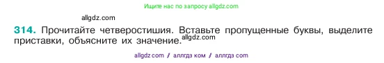 Русский язык, 6 класс Учебник, авторы: Баранов Михаил Трофимович, Ладыженская Таиса Алексеевна, Тростенцова Лидия Александровна, Ладыженская Наталия Вениаминовна, Дейкина Алевтина Дмитриевна, Антонова Любовь Геннадиевна, Григорян Лариса Трофимовна, Кулибаба Иван Иванович, издательство Просвещение, Москва, 2023, салатового цвета, Часть 1, страница 164, номер 314, Условие 2023