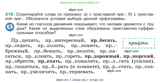 Русский язык, 6 класс Учебник, авторы: Баранов Михаил Трофимович, Ладыженская Таиса Алексеевна, Тростенцова Лидия Александровна, Ладыженская Наталия Вениаминовна, Дейкина Алевтина Дмитриевна, Антонова Любовь Геннадиевна, Григорян Лариса Трофимовна, Кулибаба Иван Иванович, издательство Просвещение, Москва, 2023, салатового цвета, Часть 1, страница 165, номер 316, Условие 2023