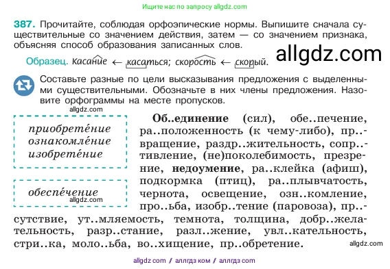 Русский язык, 6 класс Учебник, авторы: Баранов Михаил Трофимович, Ладыженская Таиса Алексеевна, Тростенцова Лидия Александровна, Ладыженская Наталия Вениаминовна, Дейкина Алевтина Дмитриевна, Антонова Любовь Геннадиевна, Григорян Лариса Трофимовна, Кулибаба Иван Иванович, издательство Просвещение, Москва, 2023, салатового цвета, Часть 1, страница 194, номер 387, Условие 2023