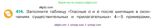 Русский язык, 6 класс Учебник, авторы: Баранов Михаил Трофимович, Ладыженская Таиса Алексеевна, Тростенцова Лидия Александровна, Ладыженская Наталия Вениаминовна, Дейкина Алевтина Дмитриевна, Антонова Любовь Геннадиевна, Григорян Лариса Трофимовна, Кулибаба Иван Иванович, издательство Просвещение, Москва, 2023, салатового цвета, Часть 2, страница 7, номер 414, Условие 2023