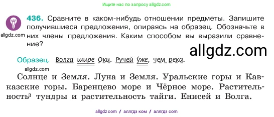 Русский язык, 6 класс Учебник, авторы: Баранов Михаил Трофимович, Ладыженская Таиса Алексеевна, Тростенцова Лидия Александровна, Ладыженская Наталия Вениаминовна, Дейкина Алевтина Дмитриевна, Антонова Любовь Геннадиевна, Григорян Лариса Трофимовна, Кулибаба Иван Иванович, издательство Просвещение, Москва, 2023, салатового цвета, Часть 2, страница 18, номер 436, Условие 2023