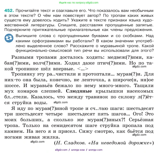 Русский язык, 6 класс Учебник, авторы: Баранов Михаил Трофимович, Ладыженская Таиса Алексеевна, Тростенцова Лидия Александровна, Ладыженская Наталия Вениаминовна, Дейкина Алевтина Дмитриевна, Антонова Любовь Геннадиевна, Григорян Лариса Трофимовна, Кулибаба Иван Иванович, издательство Просвещение, Москва, 2023, салатового цвета, Часть 2, страница 27, номер 452, Условие 2023