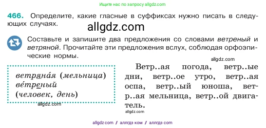 Русский язык, 6 класс Учебник, авторы: Баранов Михаил Трофимович, Ладыженская Таиса Алексеевна, Тростенцова Лидия Александровна, Ладыженская Наталия Вениаминовна, Дейкина Алевтина Дмитриевна, Антонова Любовь Геннадиевна, Григорян Лариса Трофимовна, Кулибаба Иван Иванович, издательство Просвещение, Москва, 2023, салатового цвета, Часть 2, страница 34, номер 466, Условие 2023