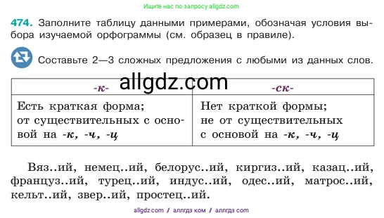 Русский язык, 6 класс Учебник, авторы: Баранов Михаил Трофимович, Ладыженская Таиса Алексеевна, Тростенцова Лидия Александровна, Ладыженская Наталия Вениаминовна, Дейкина Алевтина Дмитриевна, Антонова Любовь Геннадиевна, Григорян Лариса Трофимовна, Кулибаба Иван Иванович, издательство Просвещение, Москва, 2023, салатового цвета, Часть 2, страница 37, номер 474, Условие 2023