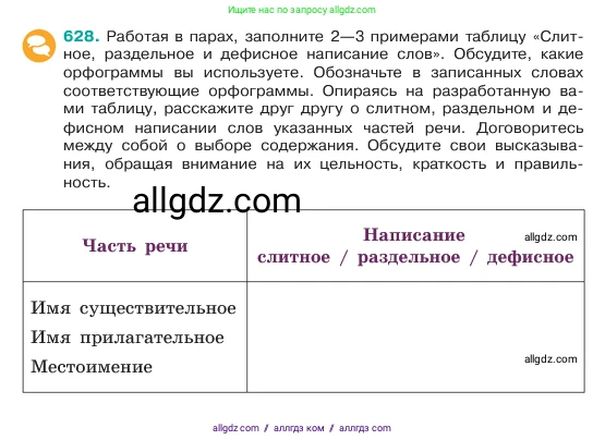Русский язык, 6 класс Учебник, авторы: Баранов Михаил Трофимович, Ладыженская Таиса Алексеевна, Тростенцова Лидия Александровна, Ладыженская Наталия Вениаминовна, Дейкина Алевтина Дмитриевна, Антонова Любовь Геннадиевна, Григорян Лариса Трофимовна, Кулибаба Иван Иванович, издательство Просвещение, Москва, 2023, салатового цвета, Часть 2, страница 114, номер 628, Условие 2023