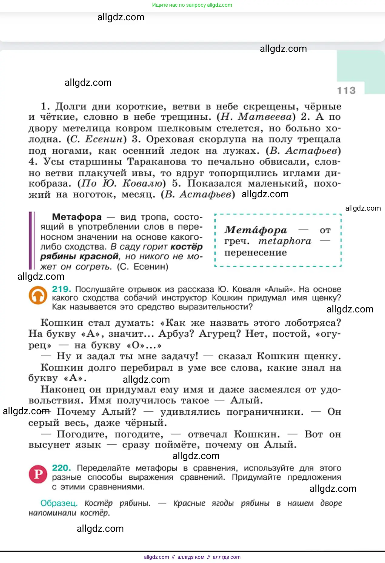 Русский язык, 6 класс Учебник, авторы: Баранов Михаил Трофимович, Ладыженская Таиса Алексеевна, Тростенцова Лидия Александровна, Ладыженская Наталия Вениаминовна, Дейкина Алевтина Дмитриевна, Антонова Любовь Геннадиевна, Григорян Лариса Трофимовна, Кулибаба Иван Иванович, издательство Просвещение, Москва, 2023, салатового цвета, Часть 1, страница 113