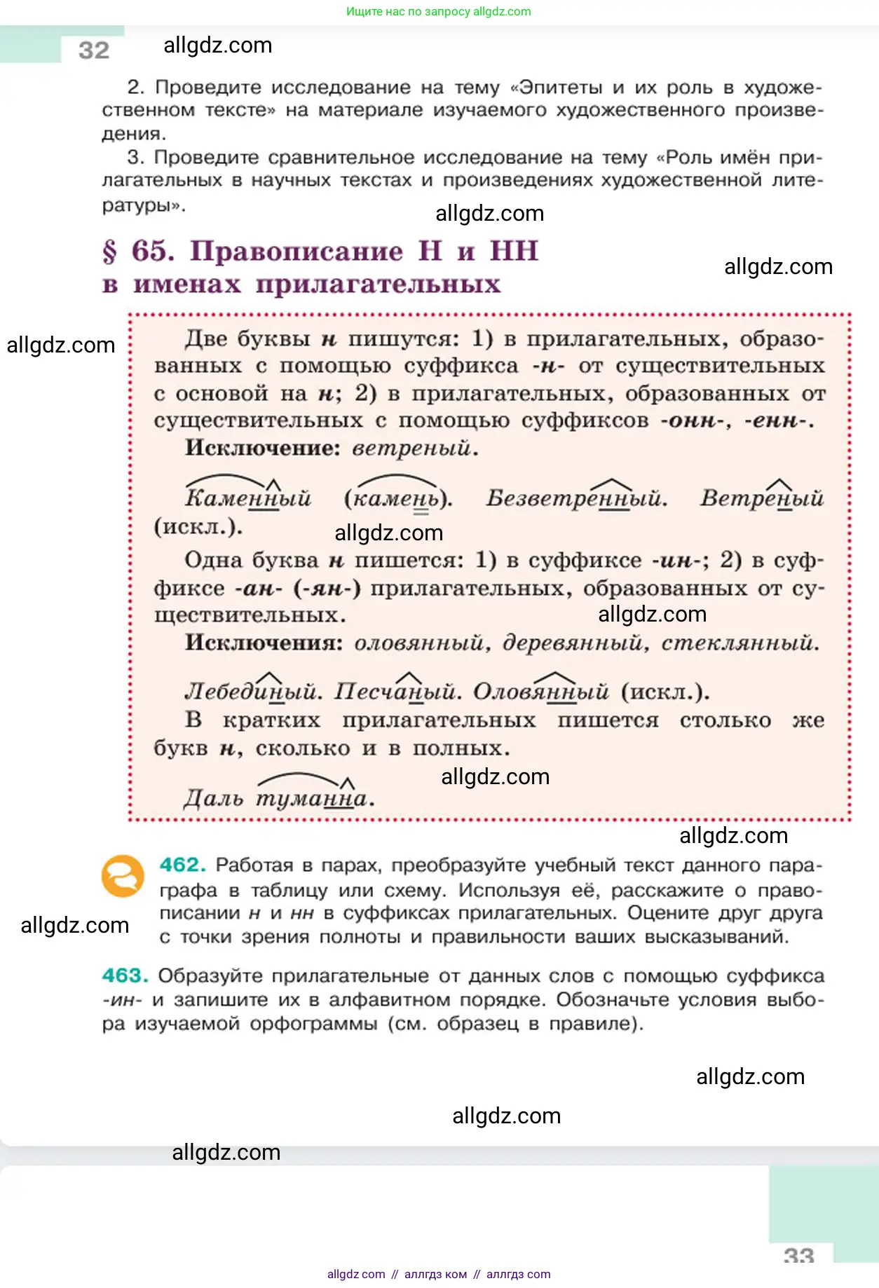 Русский язык, 6 класс Учебник, авторы: Баранов Михаил Трофимович, Ладыженская Таиса Алексеевна, Тростенцова Лидия Александровна, Ладыженская Наталия Вениаминовна, Дейкина Алевтина Дмитриевна, Антонова Любовь Геннадиевна, Григорян Лариса Трофимовна, Кулибаба Иван Иванович, издательство Просвещение, Москва, 2023, салатового цвета, Часть 2, страница 32