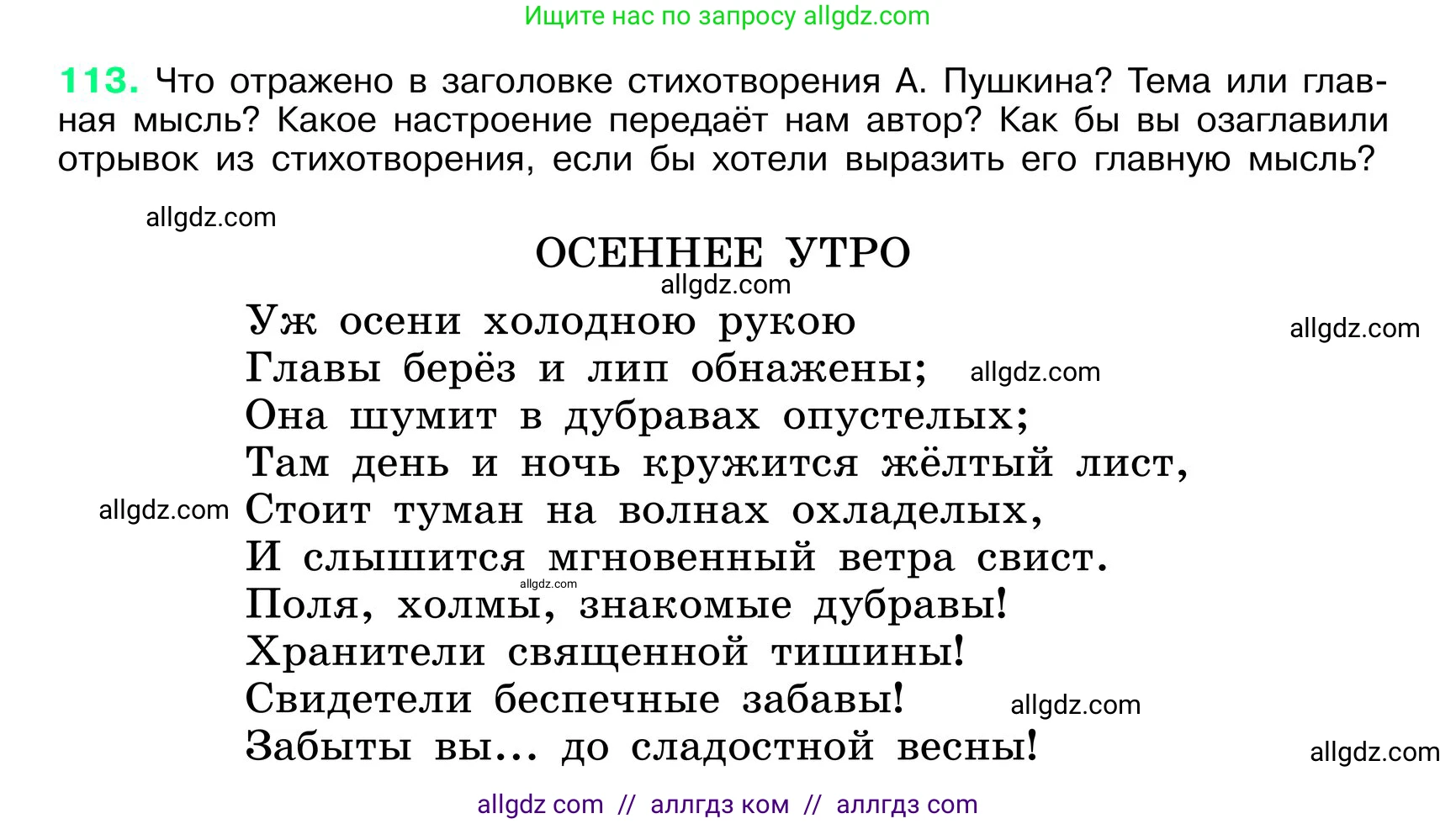 Русский язык, 6 класс Учебник, авторы: Баранов Михаил Трофимович, Ладыженская Таиса Алексеевна, Тростенцова Лидия Александровна, Ладыженская Наталия Вениаминовна, Дейкина Алевтина Дмитриевна, Антонова Любовь Геннадиевна, Григорян Лариса Трофимовна, Кулибаба Иван Иванович, издательство Просвещение, Москва, 2023, салатового цвета, Часть 1, страница 58, номер 113, Условие 2024