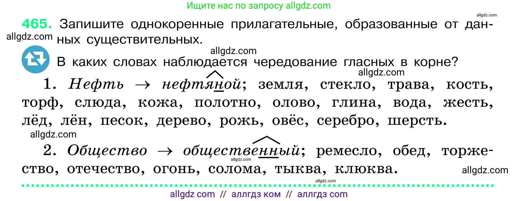 Русский язык, 6 класс Учебник, авторы: Баранов Михаил Трофимович, Ладыженская Таиса Алексеевна, Тростенцова Лидия Александровна, Ладыженская Наталия Вениаминовна, Дейкина Алевтина Дмитриевна, Антонова Любовь Геннадиевна, Григорян Лариса Трофимовна, Кулибаба Иван Иванович, издательство Просвещение, Москва, 2023, салатового цвета, Часть 2, страница 33, номер 465, Условие 2024