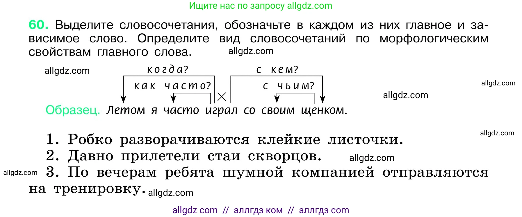 Русский язык, 6 класс Учебник, авторы: Баранов Михаил Трофимович, Ладыженская Таиса Алексеевна, Тростенцова Лидия Александровна, Ладыженская Наталия Вениаминовна, Дейкина Алевтина Дмитриевна, Антонова Любовь Геннадиевна, Григорян Лариса Трофимовна, Кулибаба Иван Иванович, издательство Просвещение, Москва, 2023, салатового цвета, Часть 1, страница 30, номер 60, Условие 2024