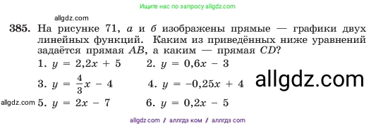 Алгебра, 7 класс Учебник, авторы: Макарычев Юрий Николаевич, Миндюк Нора Григорьевна, Нешков Константин Иванович, Суворова Светлана Борисовна, издательство Просвещение, Москва, 2023, белого цвета, страница 94, номер 385, Условие