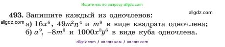Алгебра, 7 класс Учебник, авторы: Макарычев Юрий Николаевич, Миндюк Нора Григорьевна, Нешков Константин Иванович, Суворова Светлана Борисовна, издательство Просвещение, Москва, 2023, белого цвета, страница 113, номер 493, Условие