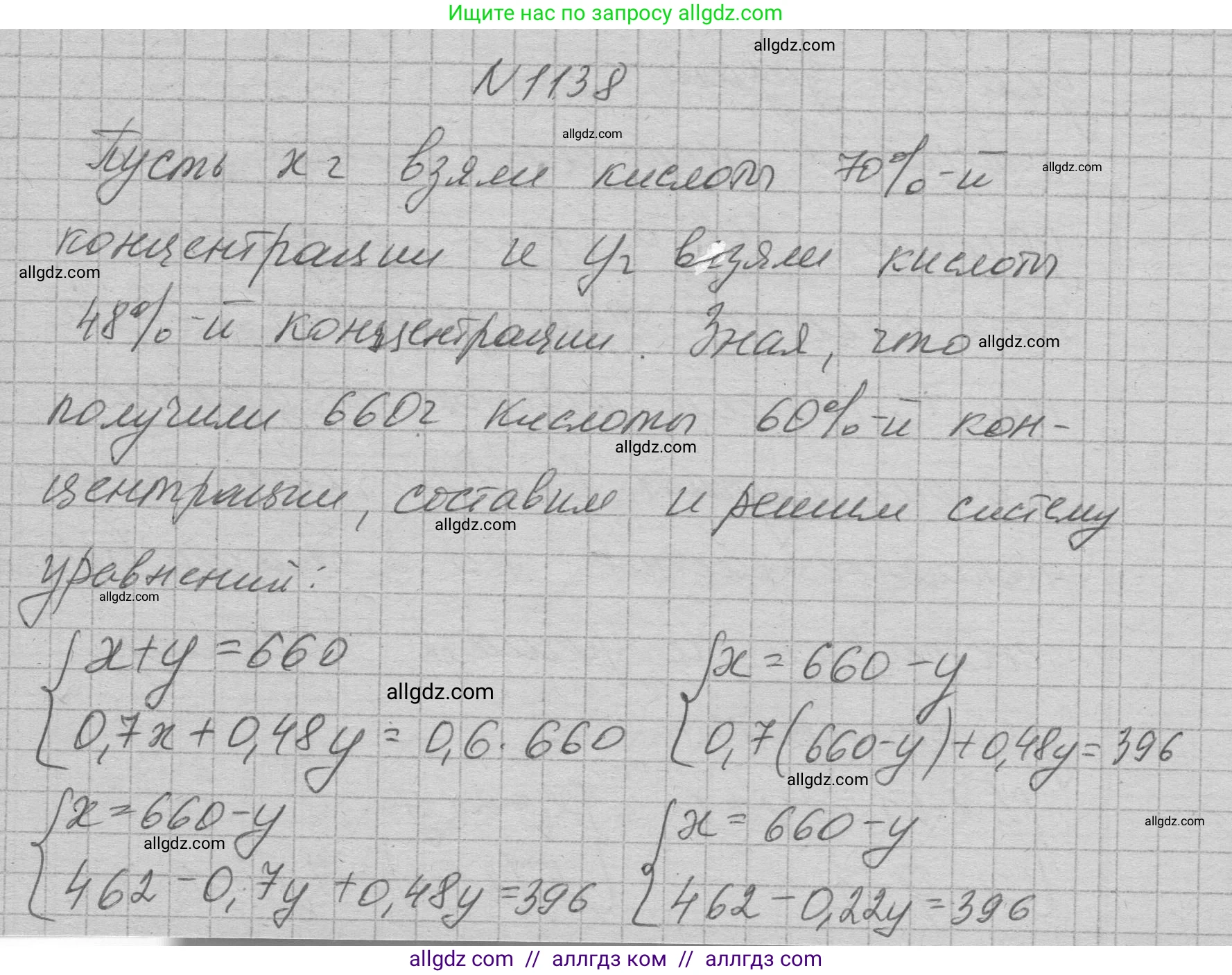Алгебра, 7 класс Учебник, авторы: Макарычев Юрий Николаевич, Миндюк Нора Григорьевна, Нешков Константин Иванович, Суворова Светлана Борисовна, издательство Просвещение, Москва, 2023, белого цвета, страница 224, номер 1138, Решение 1