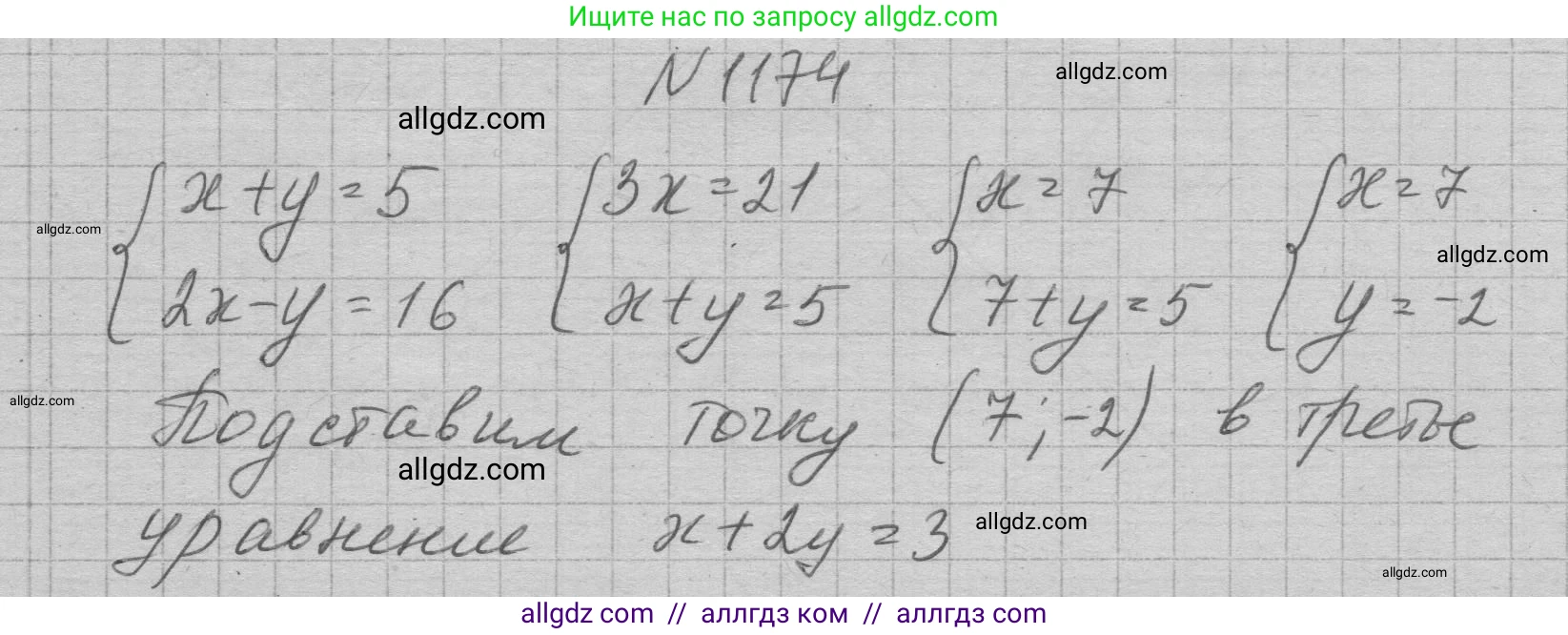 Алгебра, 7 класс Учебник, авторы: Макарычев Юрий Николаевич, Миндюк Нора Григорьевна, Нешков Константин Иванович, Суворова Светлана Борисовна, издательство Просвещение, Москва, 2023, белого цвета, страница 230, номер 1174, Решение 1