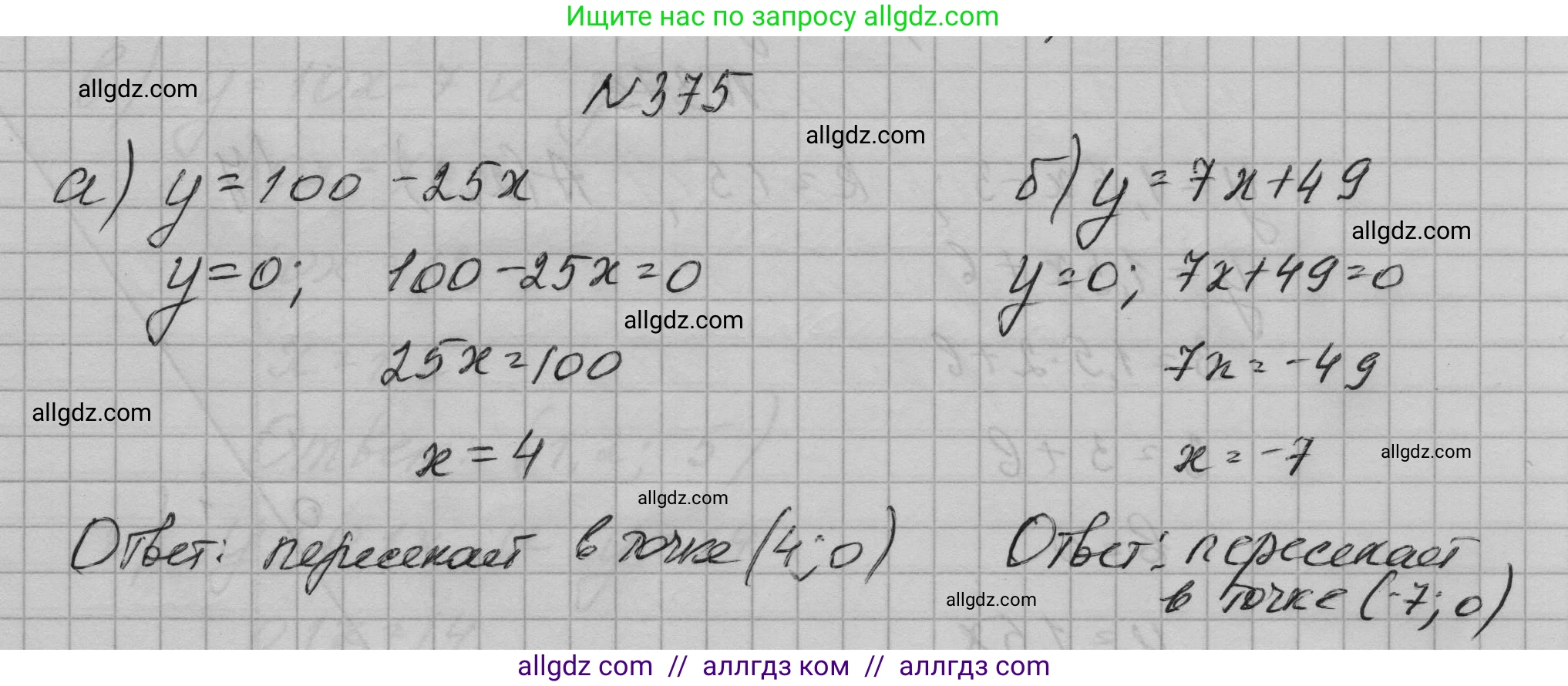 Алгебра, 7 класс Учебник, авторы: Макарычев Юрий Николаевич, Миндюк Нора Григорьевна, Нешков Константин Иванович, Суворова Светлана Борисовна, издательство Просвещение, Москва, 2023, белого цвета, страница 92, номер 375, Решение 1