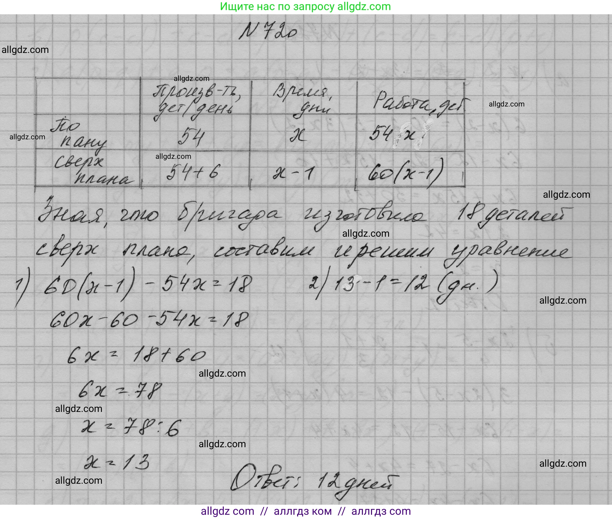 Алгебра, 7 класс Учебник, авторы: Макарычев Юрий Николаевич, Миндюк Нора Григорьевна, Нешков Константин Иванович, Суворова Светлана Борисовна, издательство Просвещение, Москва, 2023, белого цвета, страница 151, номер 720, Решение 1