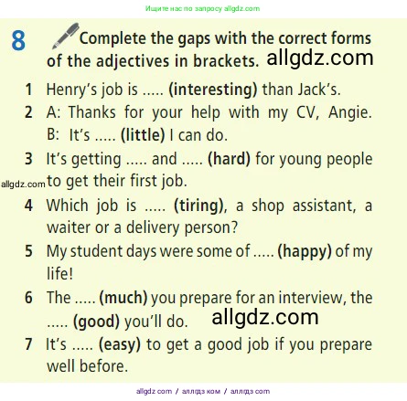 Английский язык (english), 7 класс Учебник (Student's book), авторы: Баранова Ксения Михайловна (Baranova Ksenia), Дули Дженни (Dooley Jenny), Копылова С А, Мильруд Радислав Петрович (Millrood Radislav), Эванс Вирджиния (Evans Virginia), издательство Просвещение, Москва, 2023, белого цвета, страница 17, номер 8, Условие 2023-2027