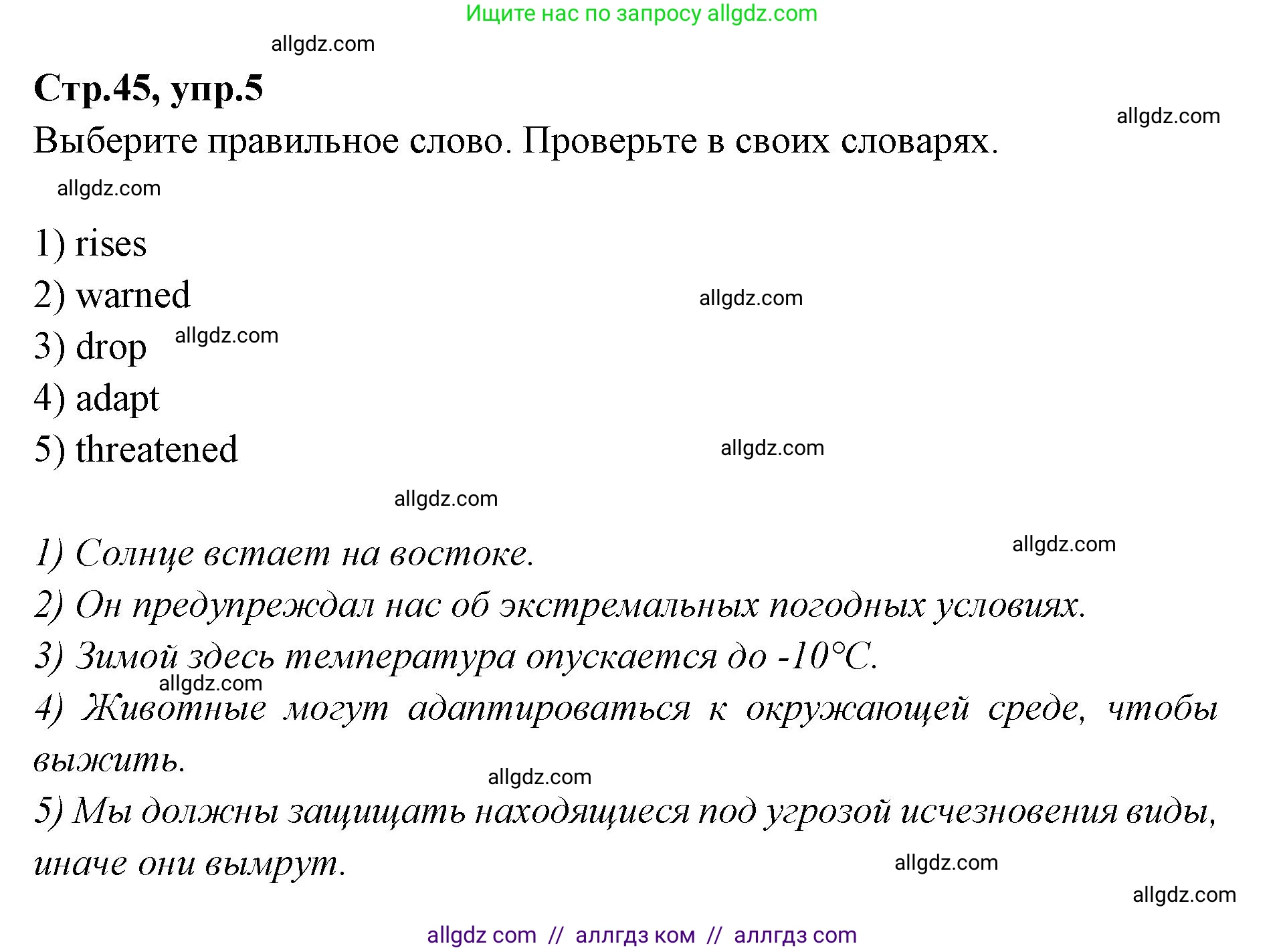 Английский язык (english), 7 класс Учебник (Student's book), авторы: Баранова Ксения Михайловна (Baranova Ksenia), Дули Дженни (Dooley Jenny), Копылова С А, Мильруд Радислав Петрович (Millrood Radislav), Эванс Вирджиния (Evans Virginia), издательство Просвещение, Москва, 2023, белого цвета, страница 45, номер 5, Решение 2023-2027