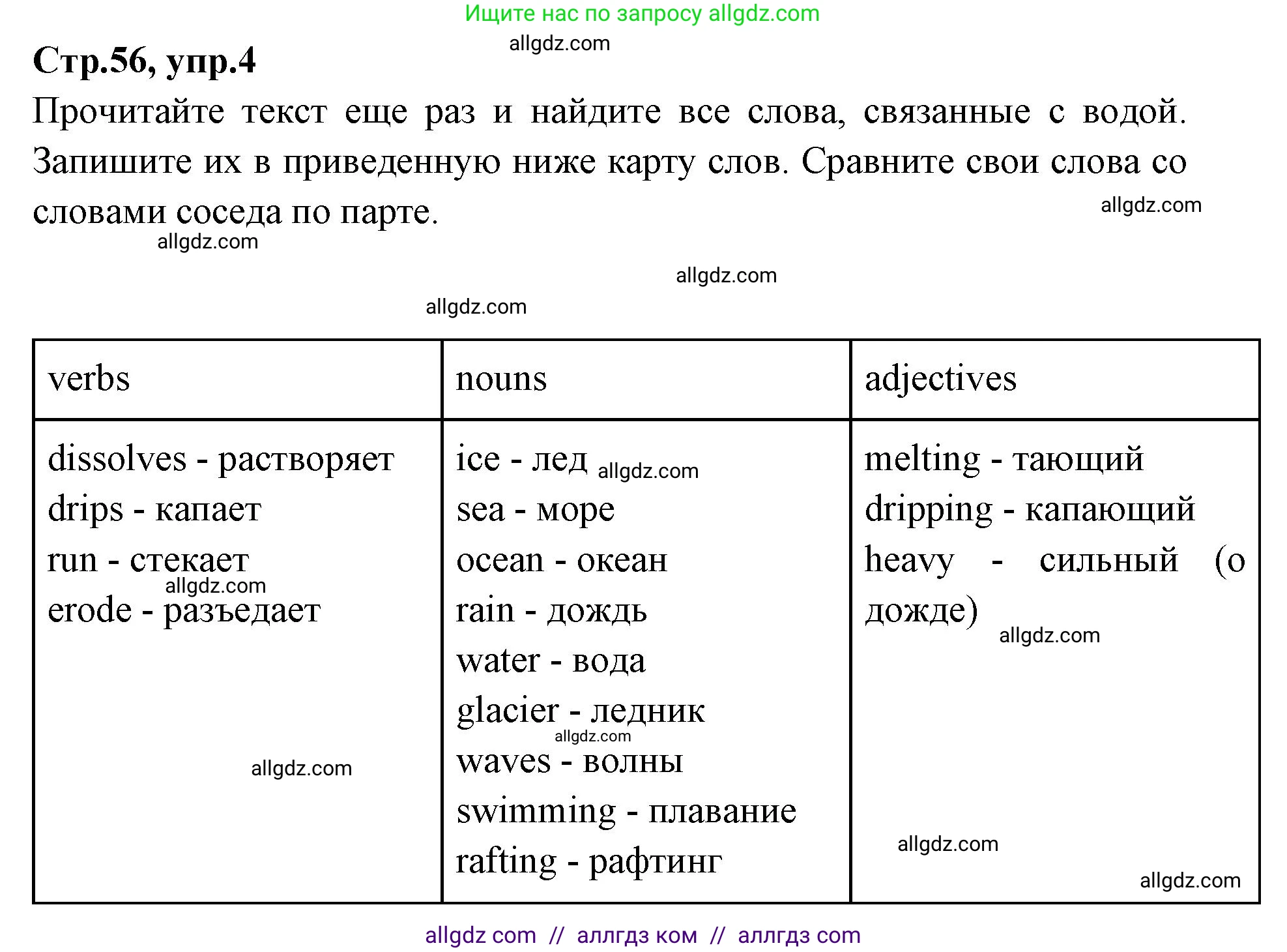Английский язык (english), 7 класс Учебник (Student's book), авторы: Баранова Ксения Михайловна (Baranova Ksenia), Дули Дженни (Dooley Jenny), Копылова С А, Мильруд Радислав Петрович (Millrood Radislav), Эванс Вирджиния (Evans Virginia), издательство Просвещение, Москва, 2023, белого цвета, страница 56, номер 4, Решение 2023-2027