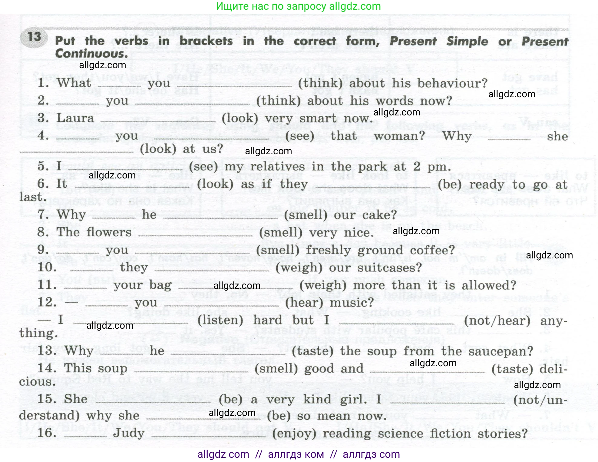 Английский язык (english), 7 класс Грамматический тренажёр, автор: Тимофеева Светлана Леонидовна, издательство Просвещение, Москва, 2023, красного цвета, страница 17, номер 13, Условие 2023-2027