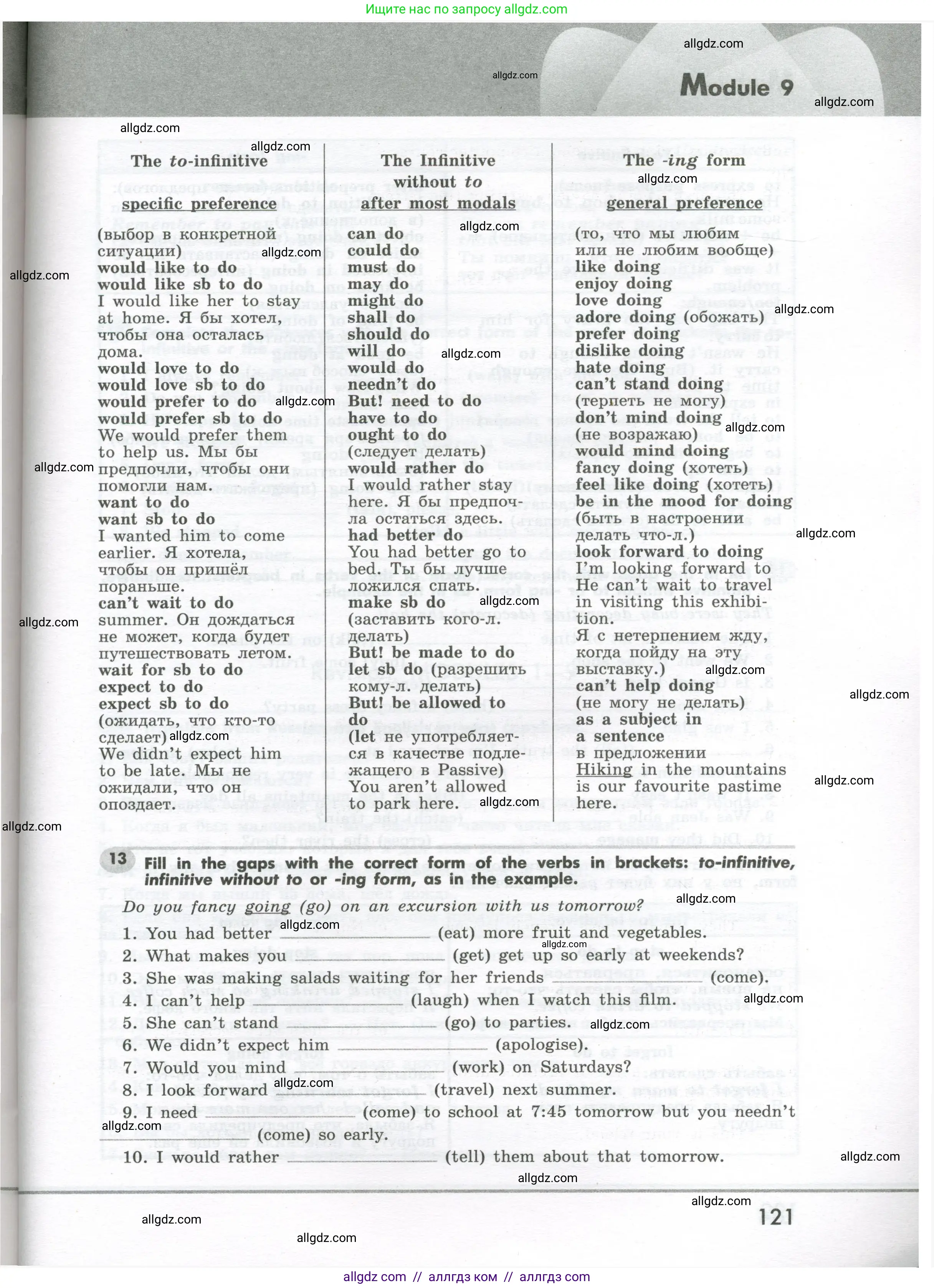 Английский язык (english), 7 класс Грамматический тренажёр, автор: Тимофеева Светлана Леонидовна, издательство Просвещение, Москва, 2023, красного цвета, страница 121