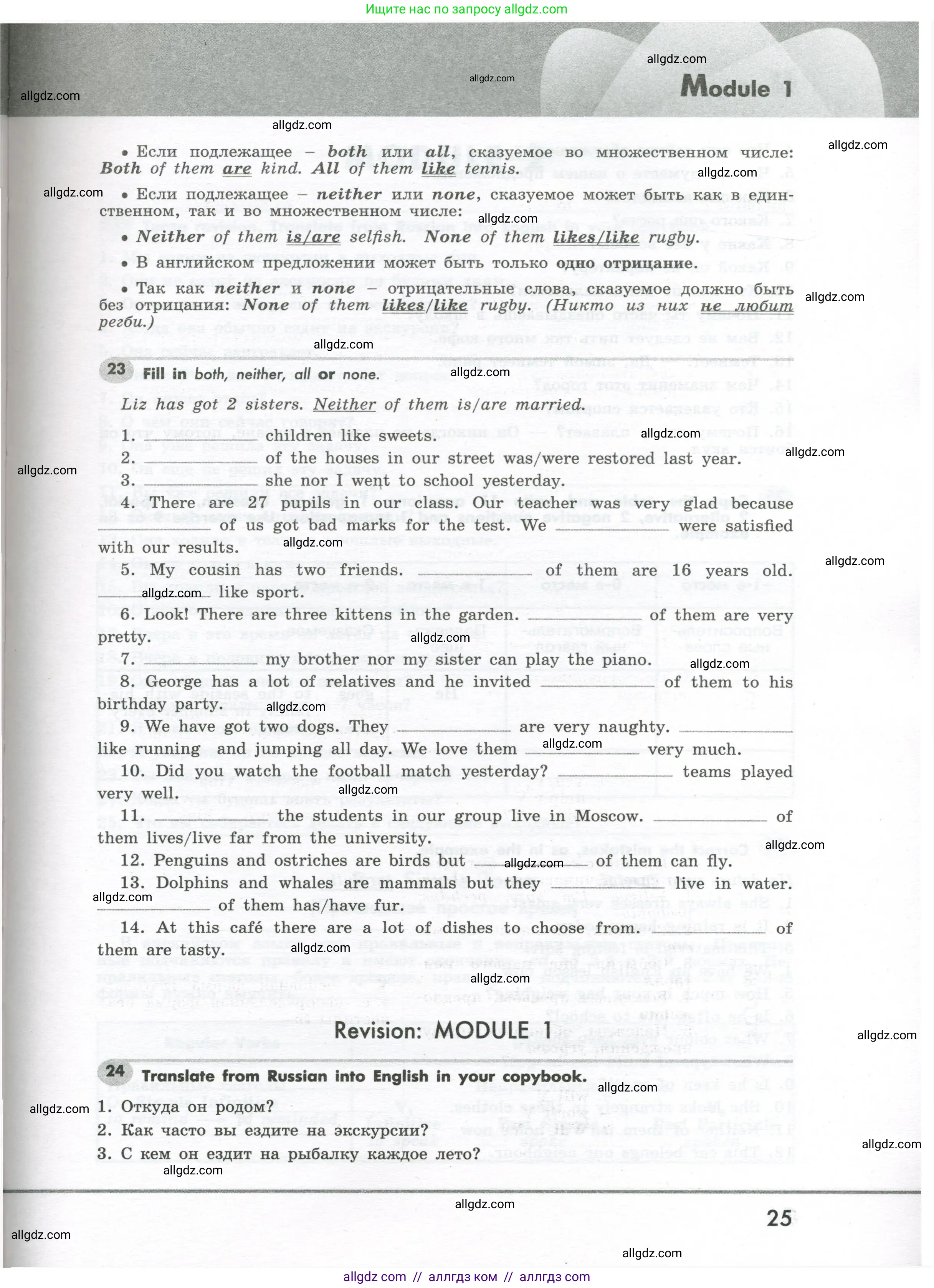 Английский язык (english), 7 класс Грамматический тренажёр, автор: Тимофеева Светлана Леонидовна, издательство Просвещение, Москва, 2023, красного цвета, страница 25