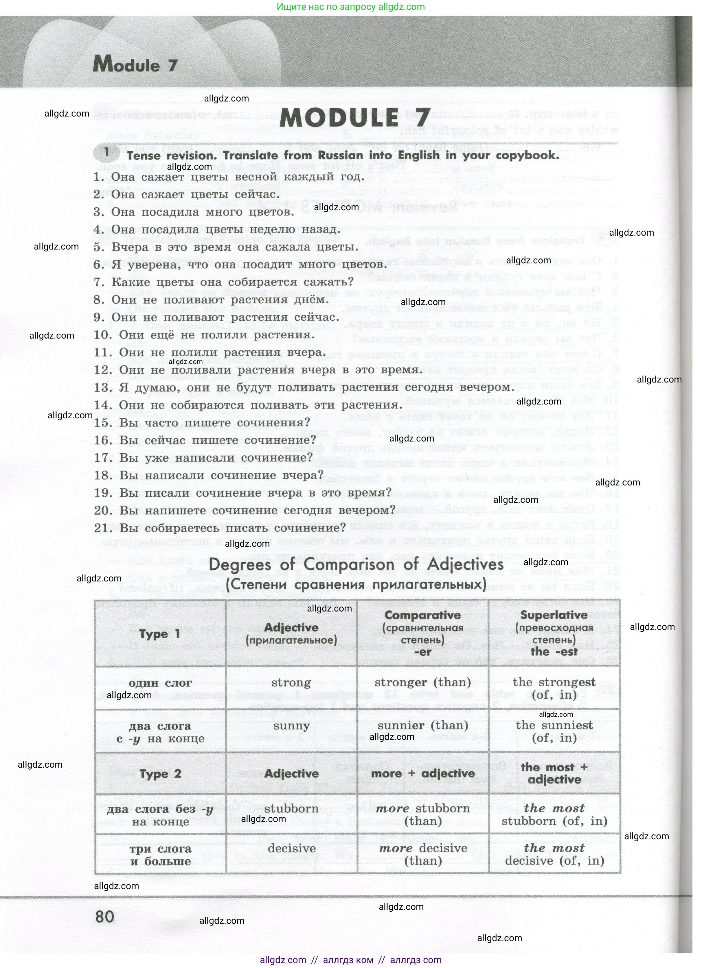 Английский язык (english), 7 класс Грамматический тренажёр, автор: Тимофеева Светлана Леонидовна, издательство Просвещение, Москва, 2023, красного цвета, страница 80