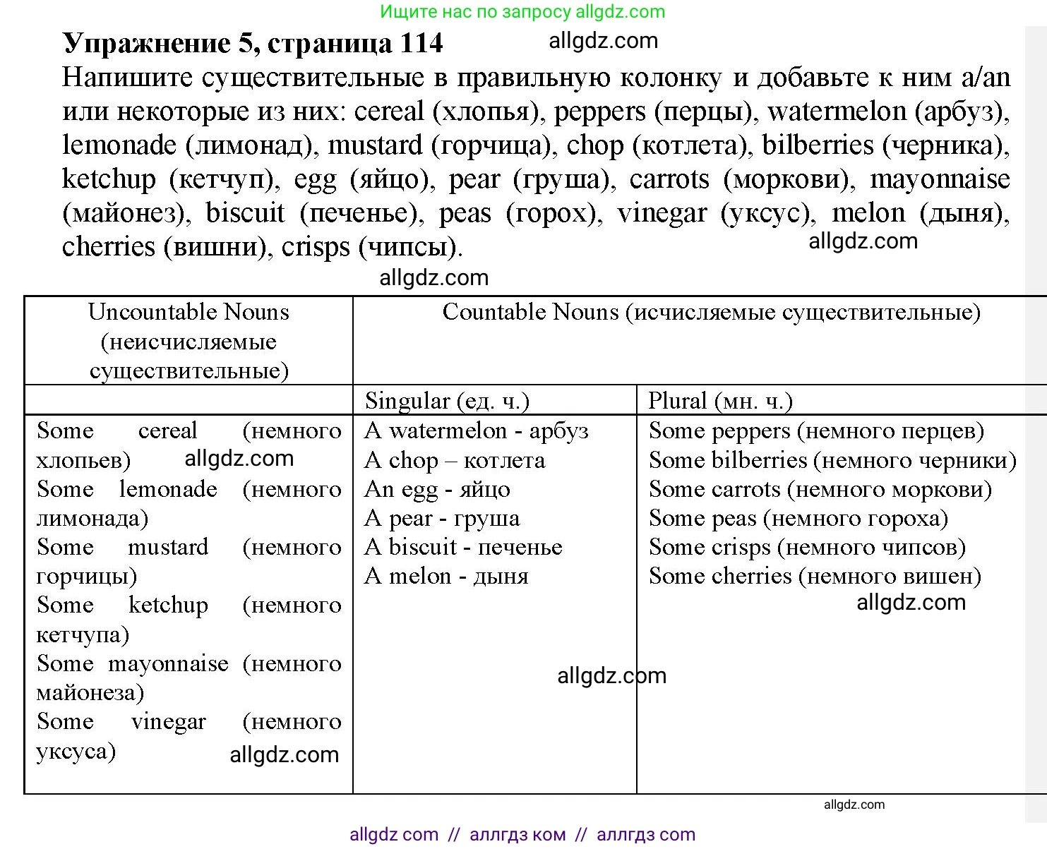 Английский язык (english), 7 класс Грамматический тренажёр, автор: Тимофеева Светлана Леонидовна, издательство Просвещение, Москва, 2023, красного цвета, страница 114, номер 5, Решение 1 (2023-2027)