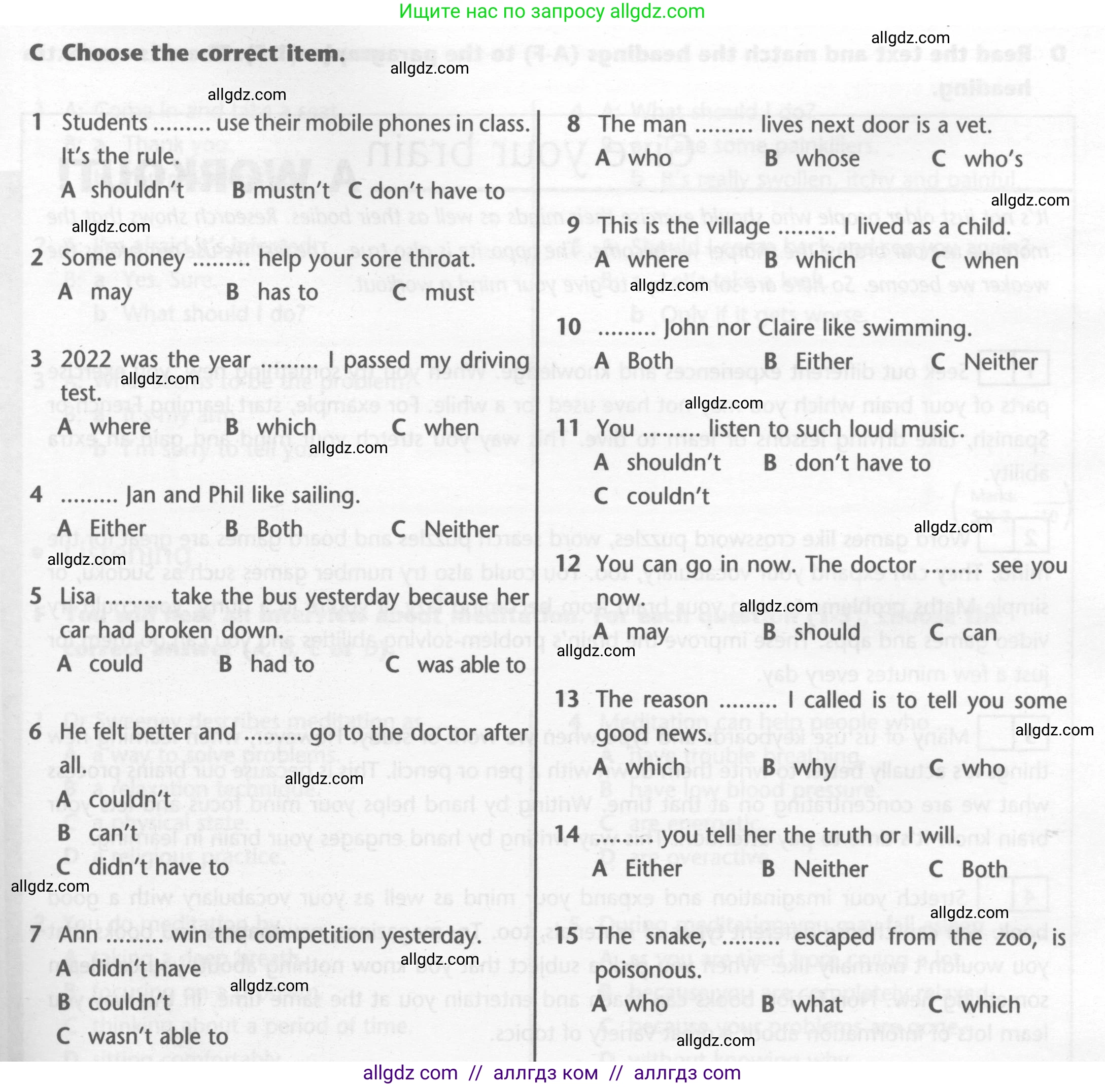 Английский язык (english), 7 класс контрольные задания (test booklet), авторы: Баранова Ксения Михайловна (Baranova Ksenia), Дули Дженни (Dooley Jenny), Мильруд Радислав Петрович (Millrood Radislav), Эванс Вирджиния (Evans Virginia), издательство Просвещение, Москва, 2023, серого цвета, страница 21, номер C, Условие 2023-2027