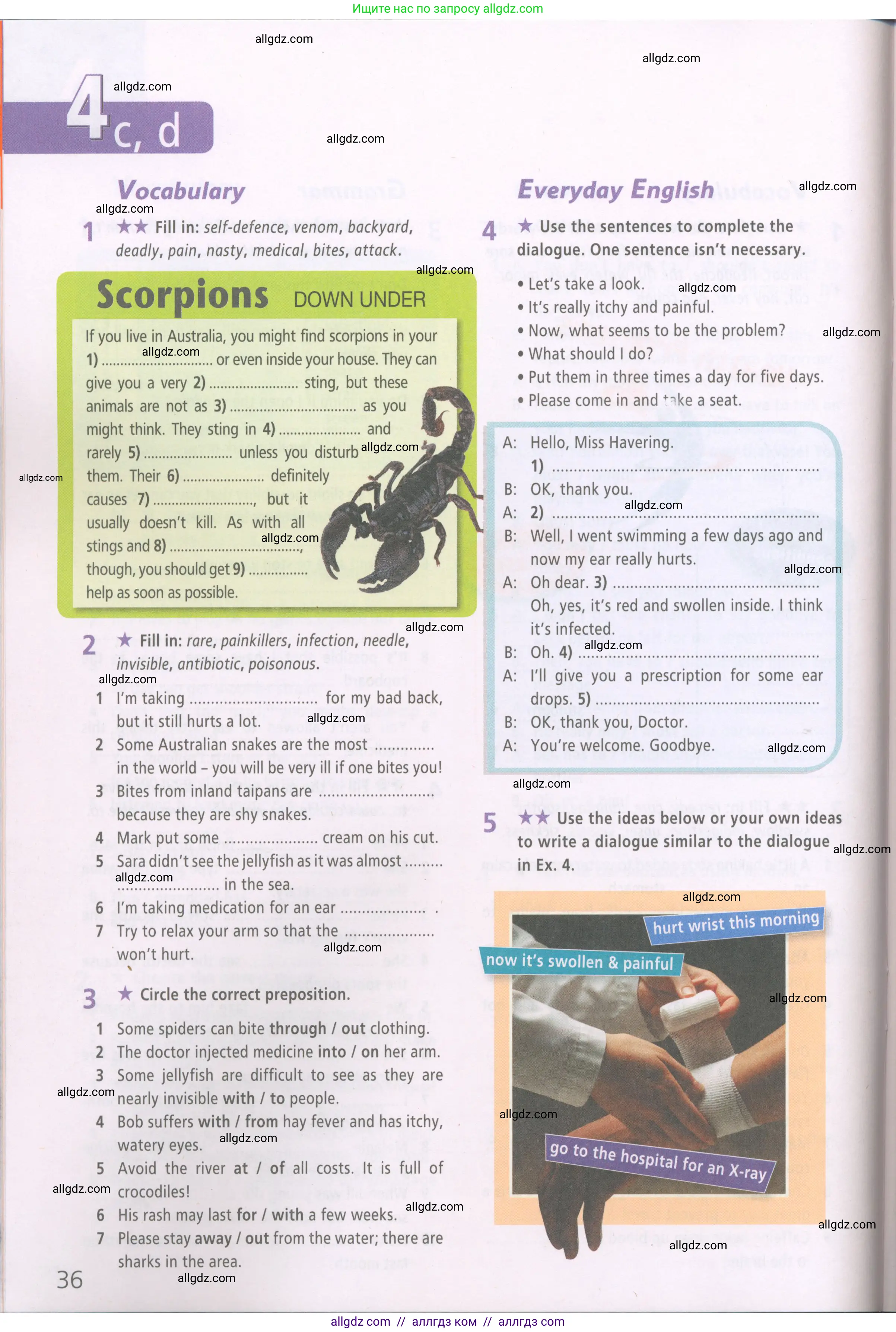 Английский язык (english), 7 класс Рабочая тетрадь (workbook), авторы: Баранова Ксения Михайловна (Baranova Ksenia), Дули Дженни (Dooley Jenny), Копылова Виктория Викторовна (Kopylova Victoria), Мильруд Радислав Петрович (Millrood Radislav), Эванс Вирджиния (Evans Virginia), издательство Просвещение, Москва, 2023, белого цвета, страница 36