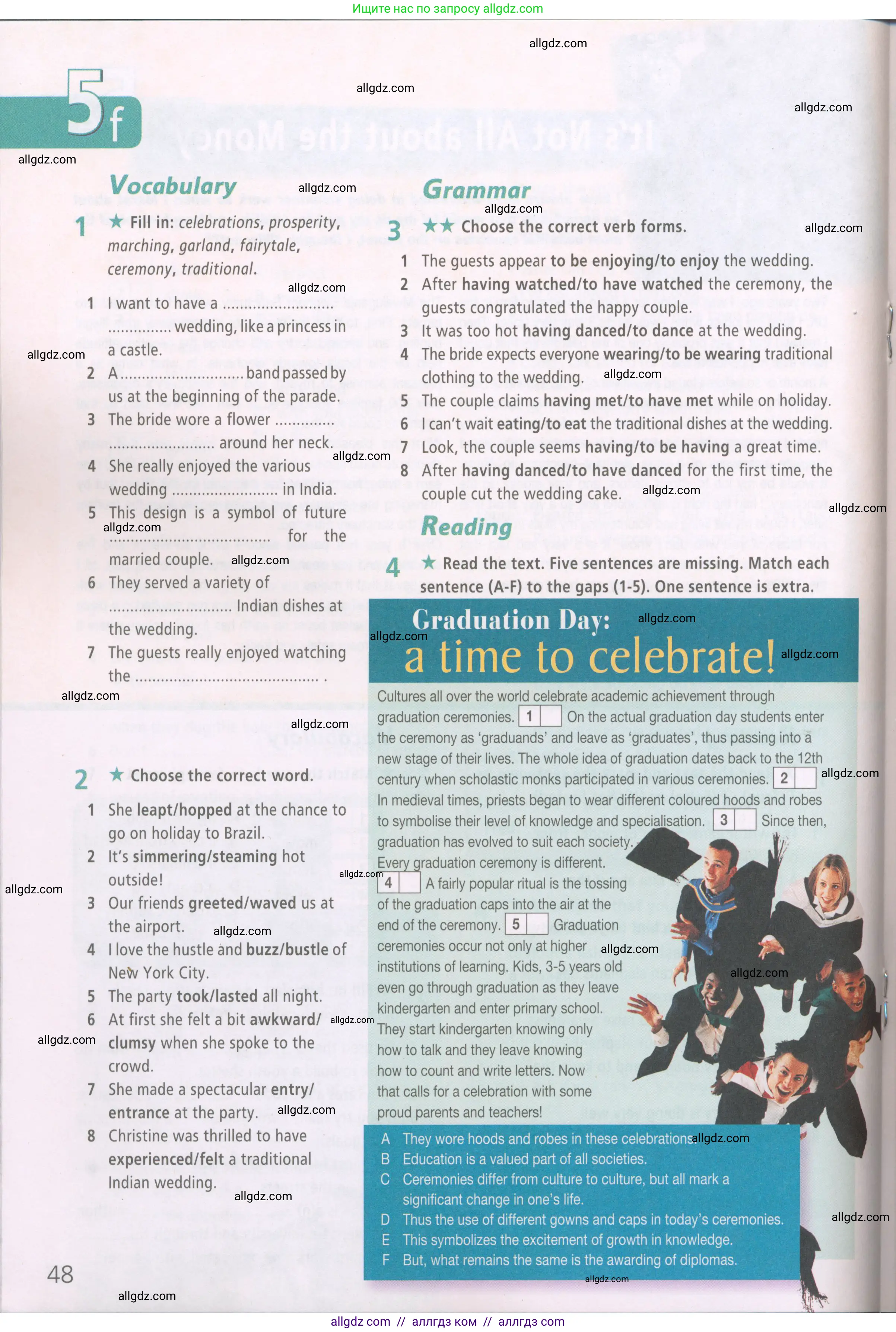 Английский язык (english), 7 класс Рабочая тетрадь (workbook), авторы: Баранова Ксения Михайловна (Baranova Ksenia), Дули Дженни (Dooley Jenny), Копылова Виктория Викторовна (Kopylova Victoria), Мильруд Радислав Петрович (Millrood Radislav), Эванс Вирджиния (Evans Virginia), издательство Просвещение, Москва, 2023, белого цвета, страница 48