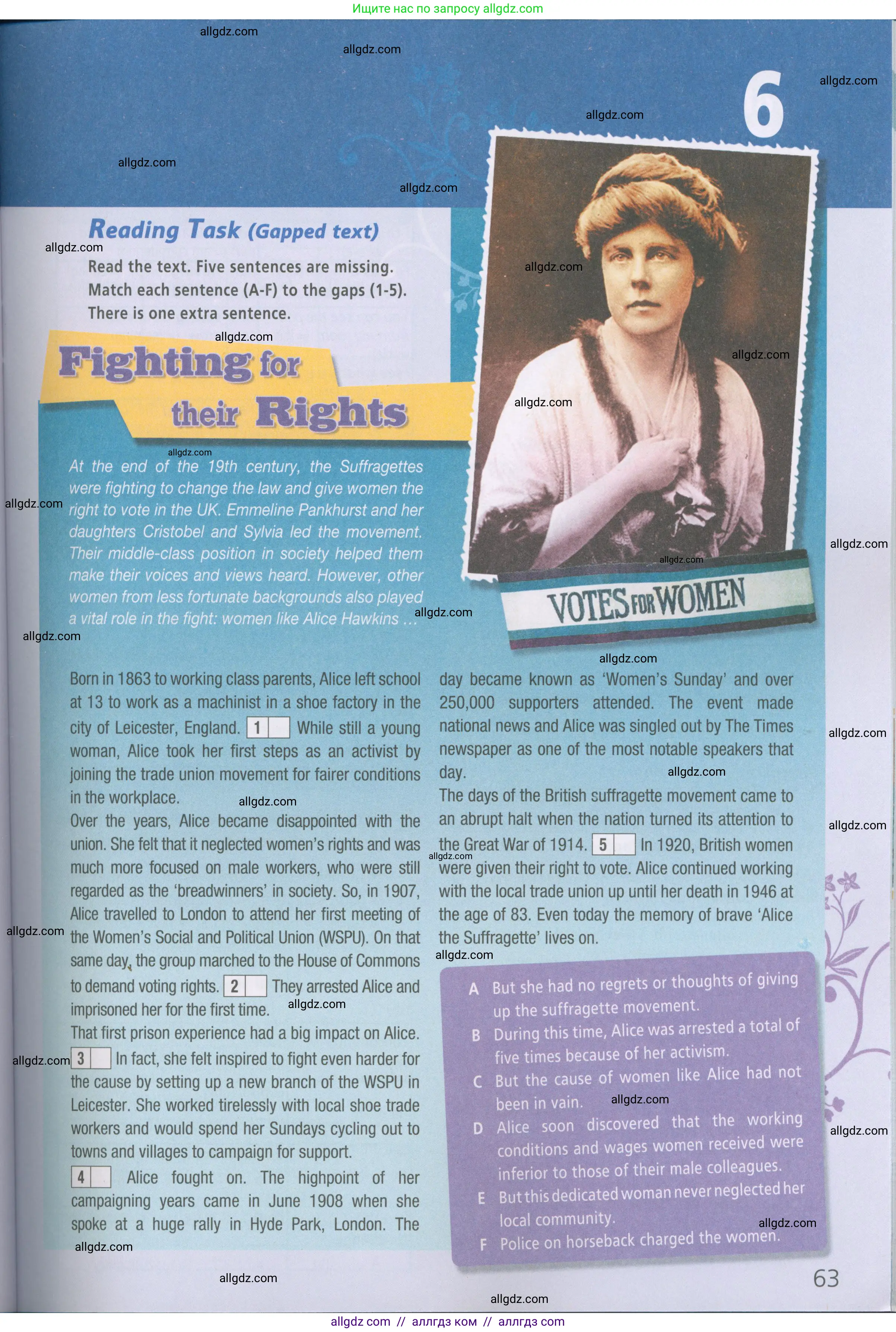 Английский язык (english), 7 класс Рабочая тетрадь (workbook), авторы: Баранова Ксения Михайловна (Baranova Ksenia), Дули Дженни (Dooley Jenny), Копылова Виктория Викторовна (Kopylova Victoria), Мильруд Радислав Петрович (Millrood Radislav), Эванс Вирджиния (Evans Virginia), издательство Просвещение, Москва, 2023, белого цвета, страница 63