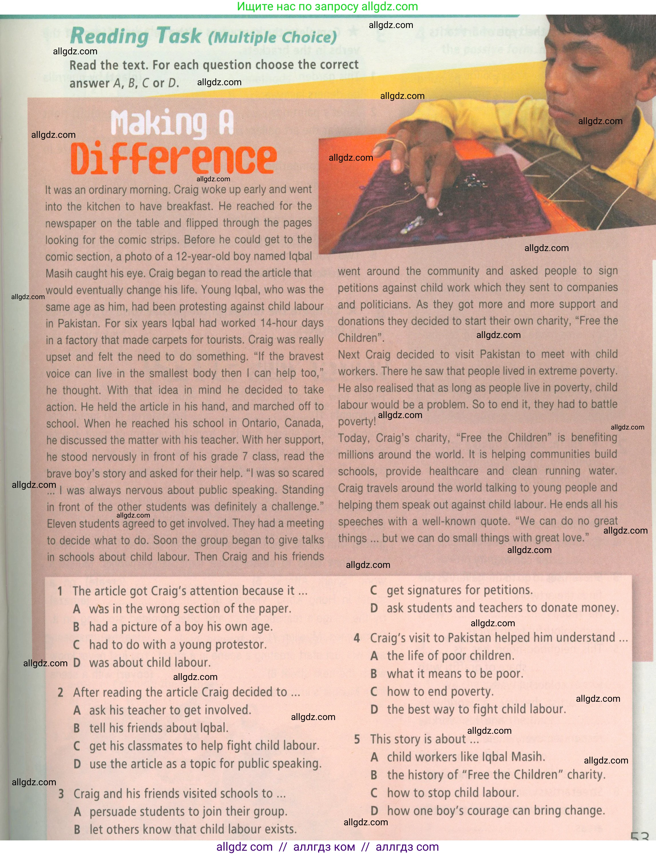 Английский язык (english), 7 класс Рабочая тетрадь (workbook), авторы: Баранова Ксения Михайловна (Baranova Ksenia), Дули Дженни (Dooley Jenny), Копылова Виктория Викторовна (Kopylova Victoria), Мильруд Радислав Петрович (Millrood Radislav), Эванс Вирджиния (Evans Virginia), издательство Просвещение, Москва, 2023, белого цвета, страница 53, Условия 2023-2027