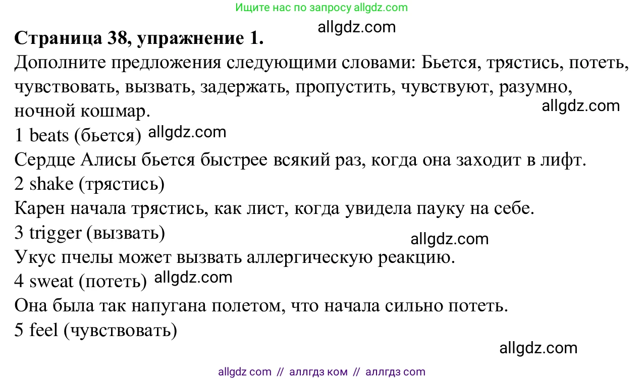 Английский язык (english), 7 класс Рабочая тетрадь (workbook), авторы: Баранова Ксения Михайловна (Baranova Ksenia), Дули Дженни (Dooley Jenny), Копылова Виктория Викторовна (Kopylova Victoria), Мильруд Радислав Петрович (Millrood Radislav), Эванс Вирджиния (Evans Virginia), издательство Просвещение, Москва, 2023, белого цвета, страница 38, номер 1, Решение 1 (2023-2027)