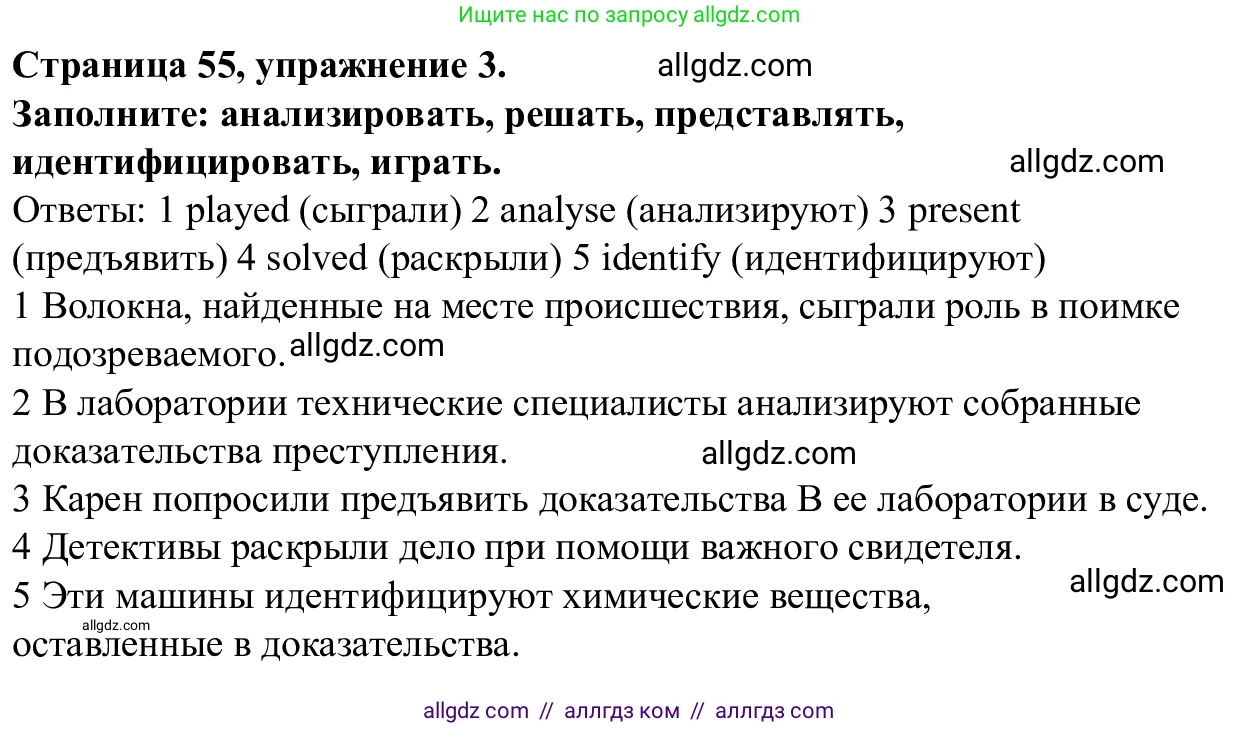 Английский язык (english), 7 класс Рабочая тетрадь (workbook), авторы: Баранова Ксения Михайловна (Baranova Ksenia), Дули Дженни (Dooley Jenny), Копылова Виктория Викторовна (Kopylova Victoria), Мильруд Радислав Петрович (Millrood Radislav), Эванс Вирджиния (Evans Virginia), издательство Просвещение, Москва, 2023, белого цвета, страница 55, номер 3, Решение 1 (2023-2027)