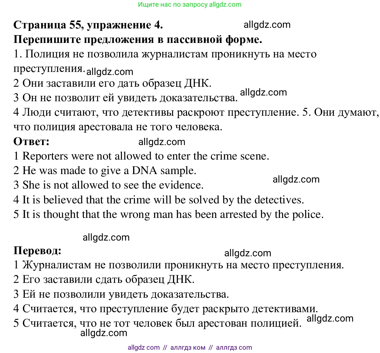 Английский язык (english), 7 класс Рабочая тетрадь (workbook), авторы: Баранова Ксения Михайловна (Baranova Ksenia), Дули Дженни (Dooley Jenny), Копылова Виктория Викторовна (Kopylova Victoria), Мильруд Радислав Петрович (Millrood Radislav), Эванс Вирджиния (Evans Virginia), издательство Просвещение, Москва, 2023, белого цвета, страница 55, номер 4, Решение 1 (2023-2027)