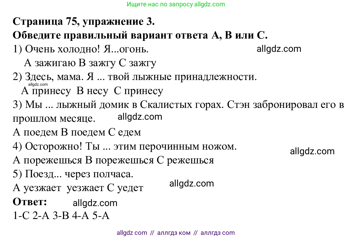 Английский язык (english), 7 класс Рабочая тетрадь (workbook), авторы: Баранова Ксения Михайловна (Baranova Ksenia), Дули Дженни (Dooley Jenny), Копылова Виктория Викторовна (Kopylova Victoria), Мильруд Радислав Петрович (Millrood Radislav), Эванс Вирджиния (Evans Virginia), издательство Просвещение, Москва, 2023, белого цвета, страница 75, номер 3, Решение 1 (2023-2027)