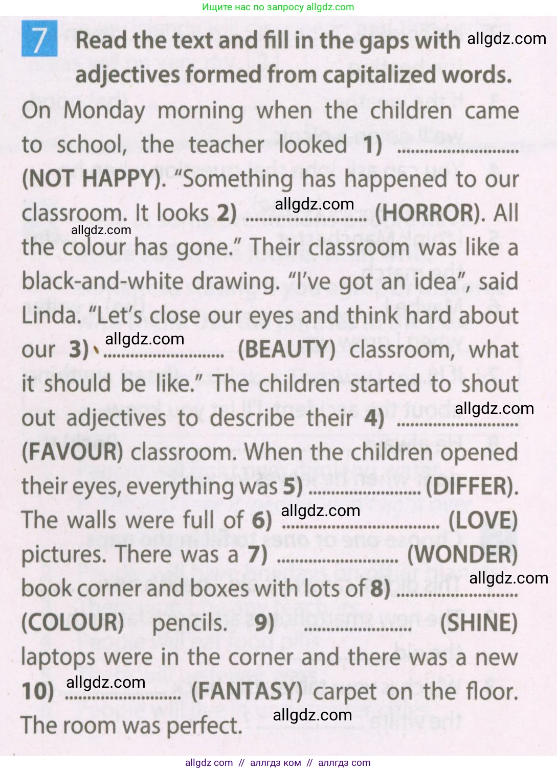 Английский язык (english), 7 класс Рабочая тетрадь (workbook), авторы: Ваулина Юлия Евгеньевна (Vaulina Julia), Дули Дженни (Dooley Jenny), Подоляко Ольга Евгеньевна (Podolyako Olga), Эванс Вирджиния (Evans Virginia), издательство Просвещение, Москва, 2023, красного цвета, страница 34, номер 7, Условие 2023-2027