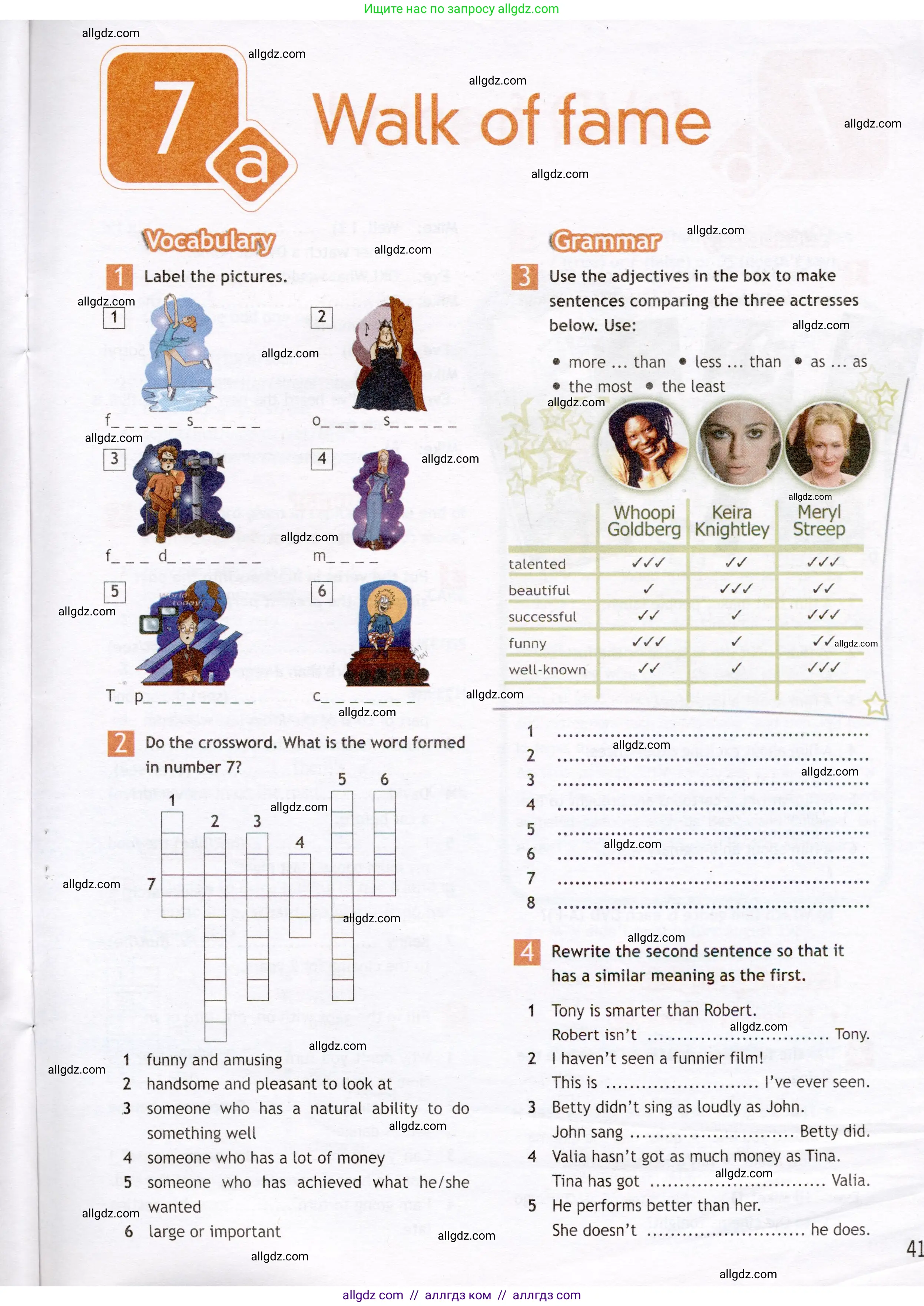 Английский язык (english), 7 класс Рабочая тетрадь (workbook), авторы: Ваулина Юлия Евгеньевна (Vaulina Julia), Дули Дженни (Dooley Jenny), Подоляко Ольга Евгеньевна (Podolyako Olga), Эванс Вирджиния (Evans Virginia), издательство Просвещение, Москва, 2023, красного цвета, страница 41