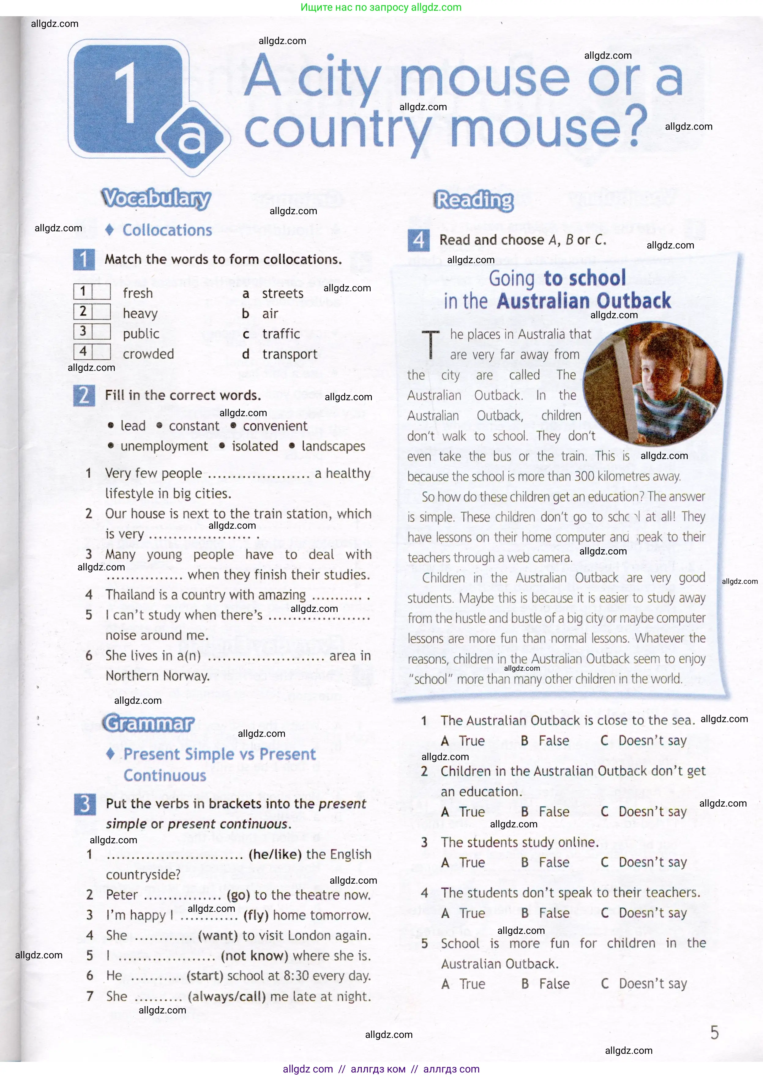 Английский язык (english), 7 класс Рабочая тетрадь (workbook), авторы: Ваулина Юлия Евгеньевна (Vaulina Julia), Дули Дженни (Dooley Jenny), Подоляко Ольга Евгеньевна (Podolyako Olga), Эванс Вирджиния (Evans Virginia), издательство Просвещение, Москва, 2023, красного цвета, страница 5