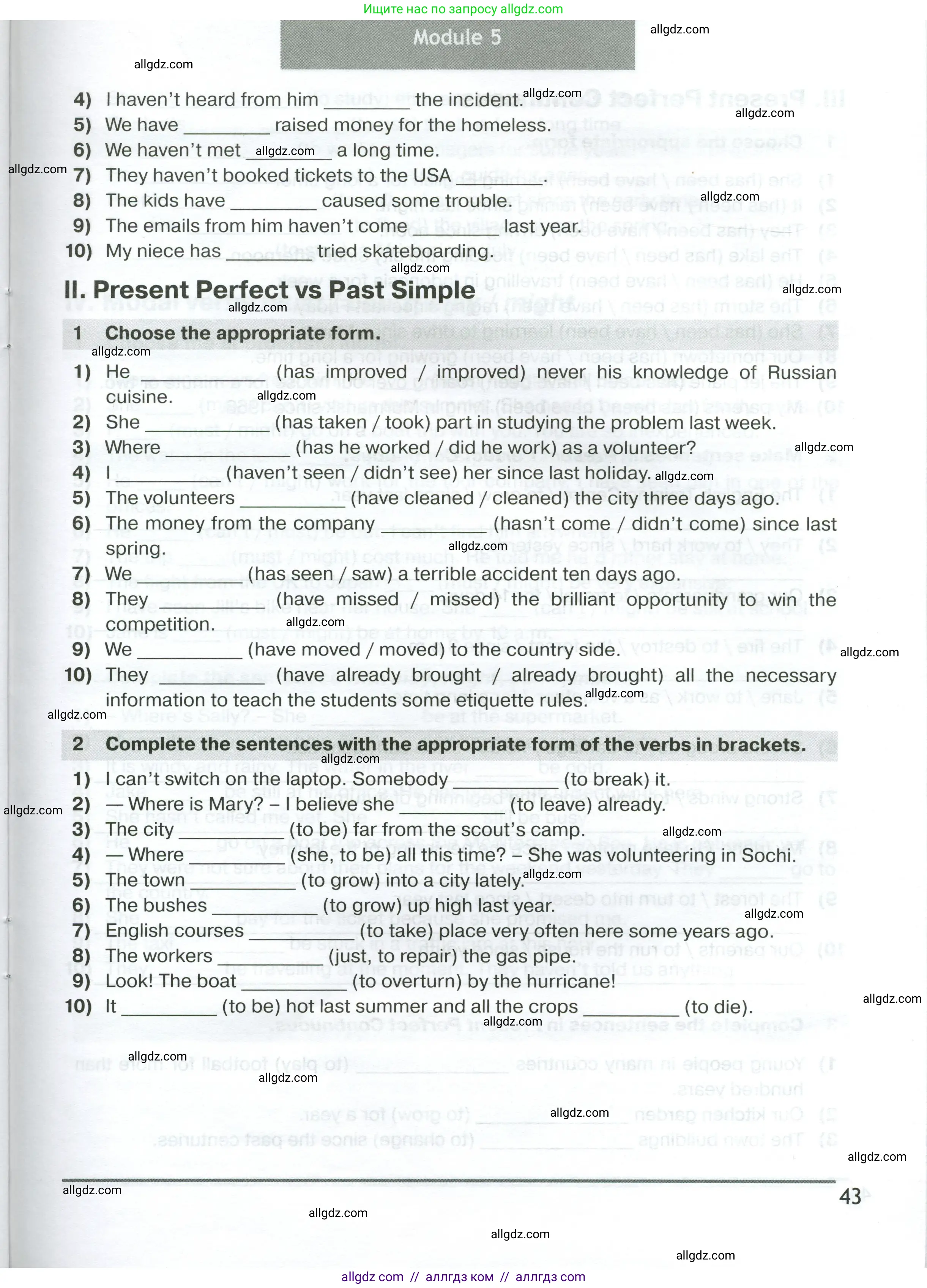 Английский язык (english), 7 класс сборник грамматических упражнений, автор: Смирнов Алексей Валерьевич, издательство Просвещение, Москва, 2023, белого цвета, страница 43