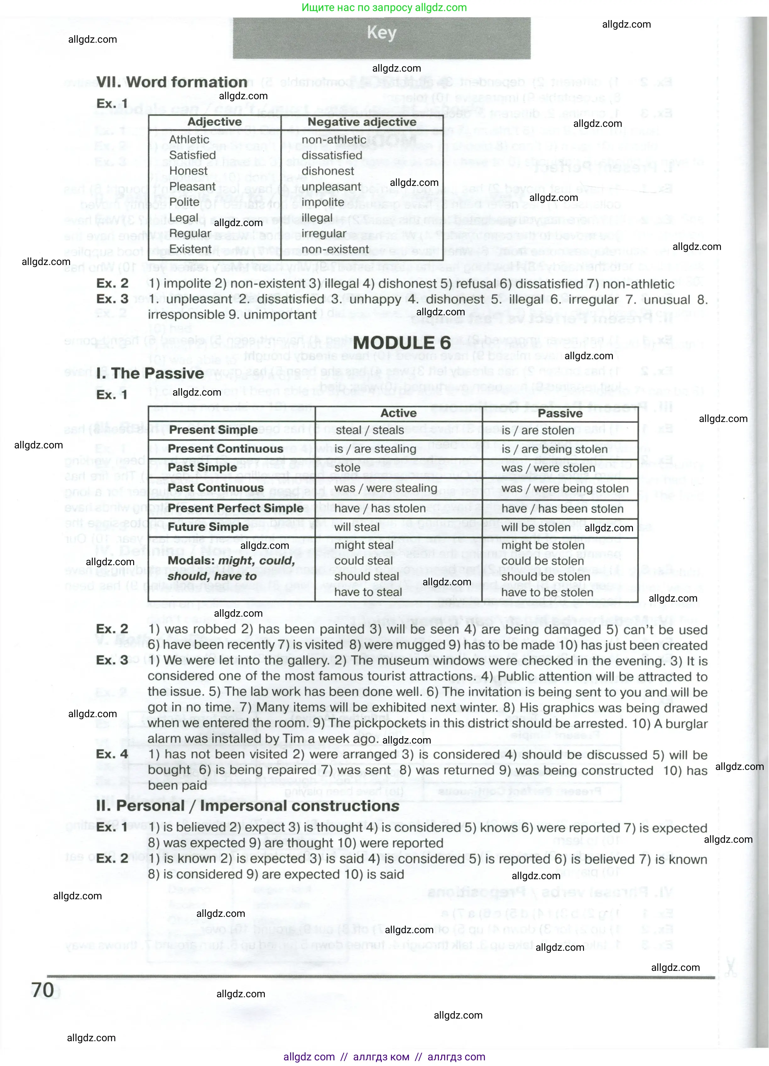 Английский язык (english), 7 класс сборник грамматических упражнений, автор: Смирнов Алексей Валерьевич, издательство Просвещение, Москва, 2023, белого цвета, страница 70