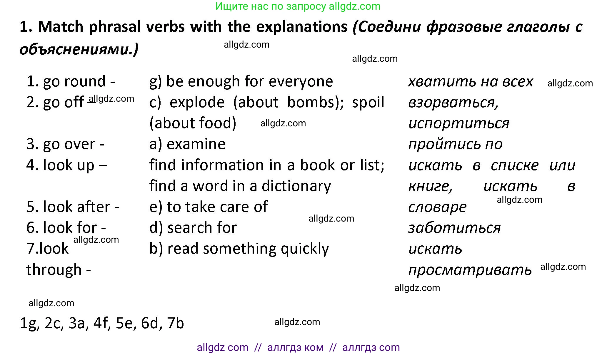 Английский язык (english), 7 класс сборник грамматических упражнений, автор: Смирнов Алексей Валерьевич, издательство Просвещение, Москва, 2023, белого цвета, страница 33, номер 1, Решение 1 (2023-2027)