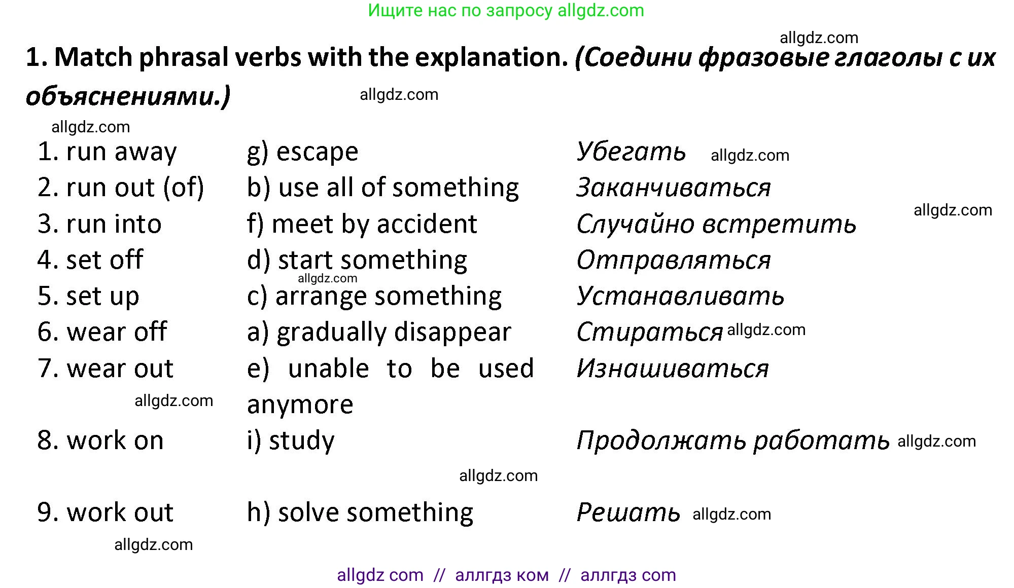 Английский язык (english), 7 класс сборник грамматических упражнений, автор: Смирнов Алексей Валерьевич, издательство Просвещение, Москва, 2023, белого цвета, страница 58, номер 1, Решение 1 (2023-2027)