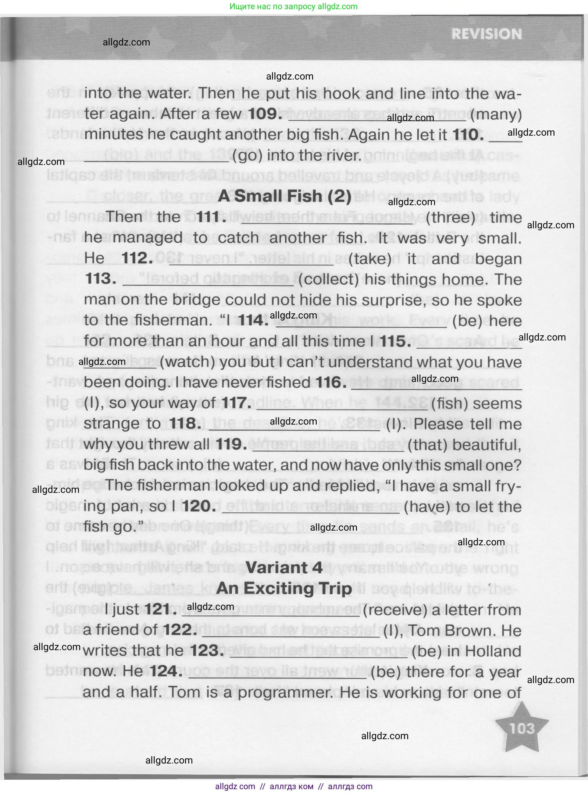 Английский язык (english), 7 класс Тренировочные упражнения в формате ОГЭ (ГИА), авторы: Комиссаров Константин Вячеславович, Кирдяева Ольга Ивановна, издательство Просвещение, Москва, 2019, белого цвета, страница 103