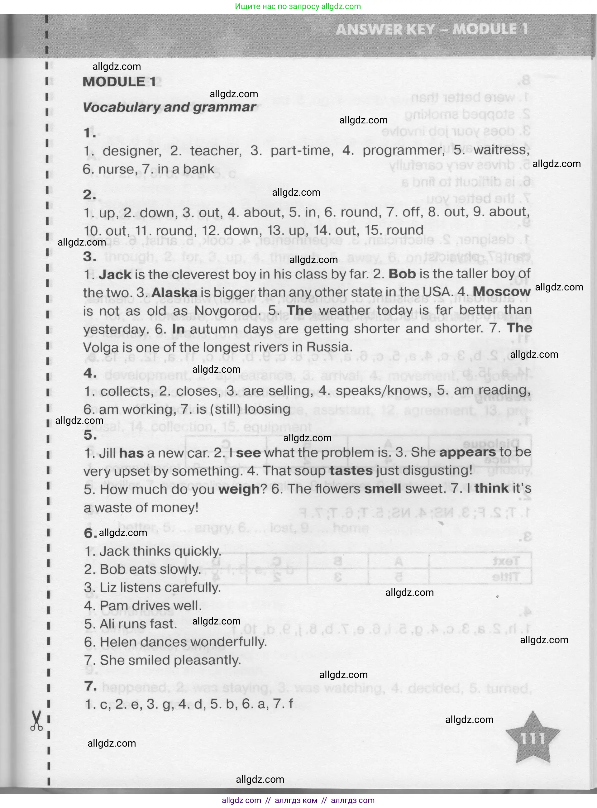 Английский язык (english), 7 класс Тренировочные упражнения в формате ОГЭ (ГИА), авторы: Комиссаров Константин Вячеславович, Кирдяева Ольга Ивановна, издательство Просвещение, Москва, 2019, белого цвета, страница 111